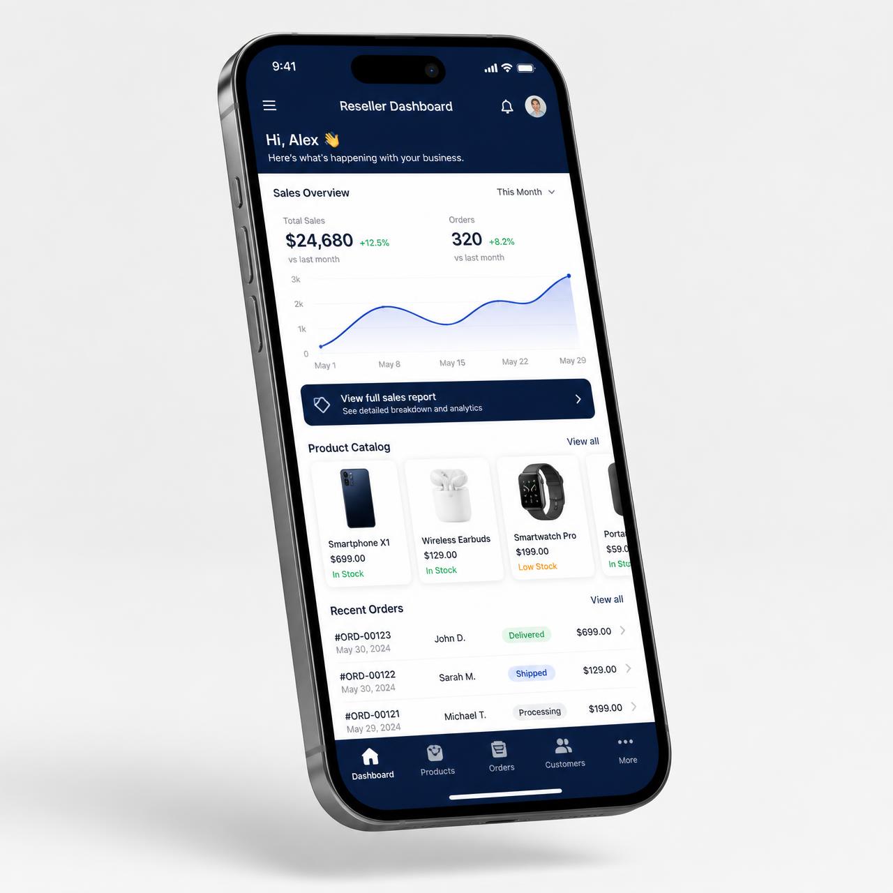 Tela do Sorelly App, aplicativo para revendedoras